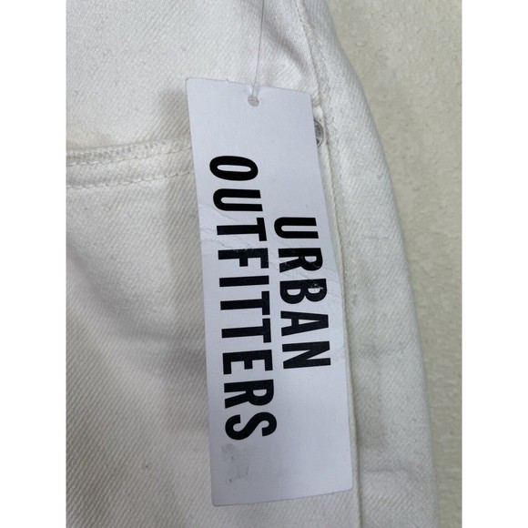 Urban Outfitters BDG 26 90s Denim Shorts Cream High Rise Cotton Distressed NWT - Picture 11 of 11